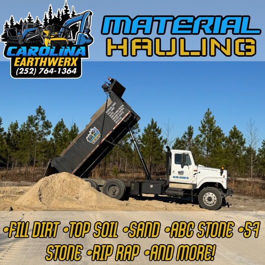Trucking & Material Delivery in Eastern NC: Carolina EarthWerx Has You Covered!