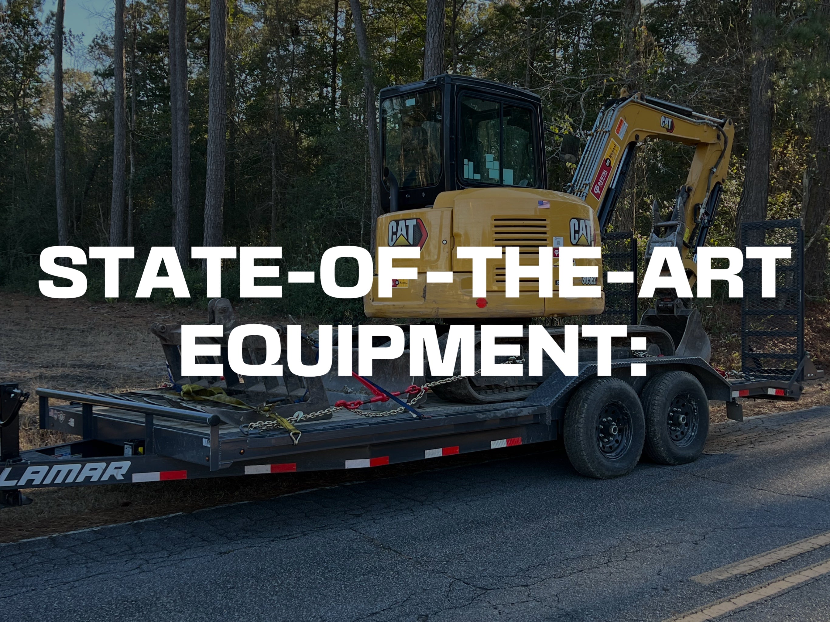 CAROLINA EARTHWERX UTILIZES STATE OF THE ART EQUIPMENT TO ACCOMPLISH EXCAVATION, GRADING, DRAINAGE, AND LAND CLEARING PROJECTS.