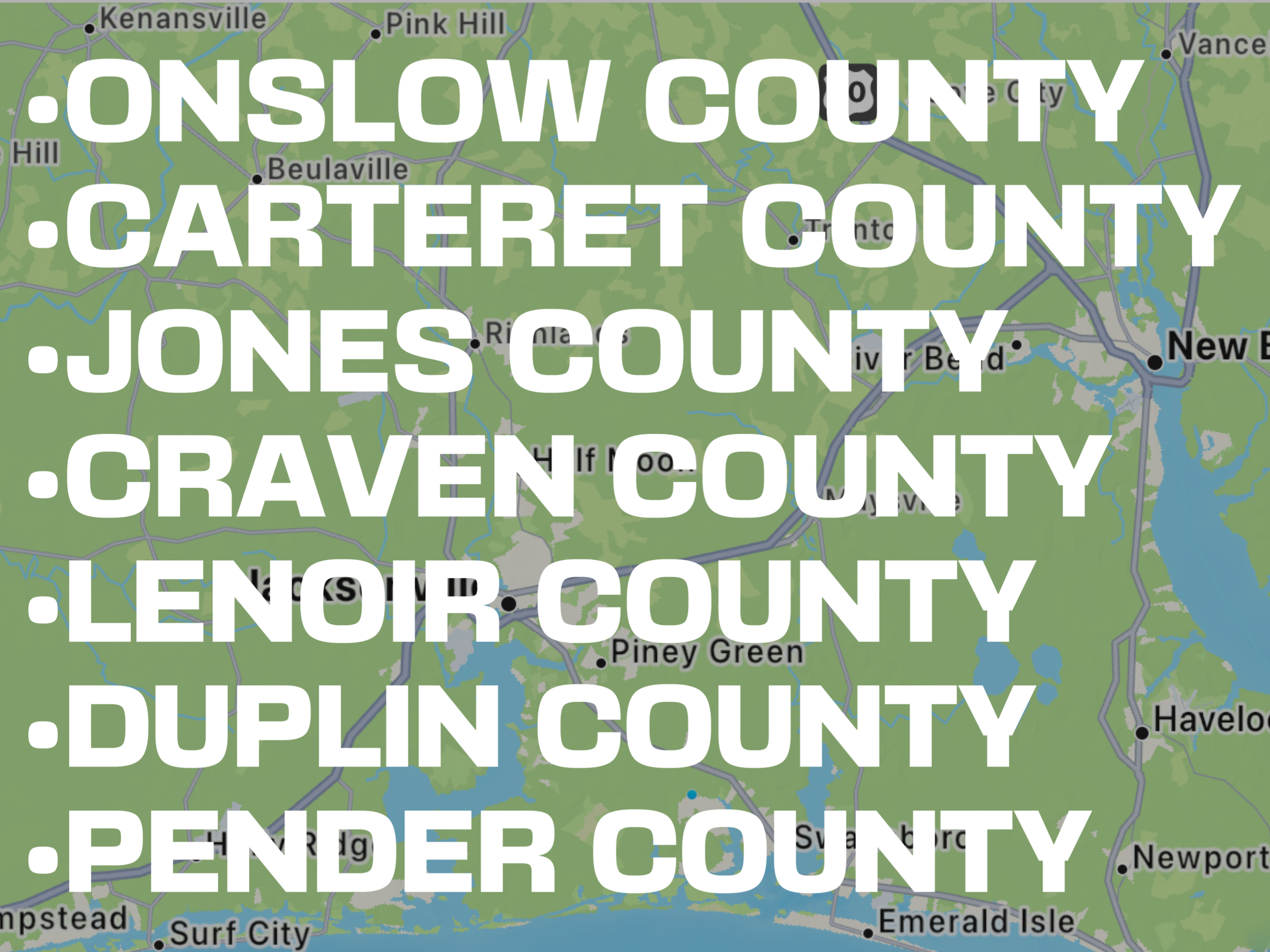 Carolina EarthWerx serves Onslow county, carteret county, craven county, jones county, Duplin county, Lenoir county, and pender county in North Carolina. 