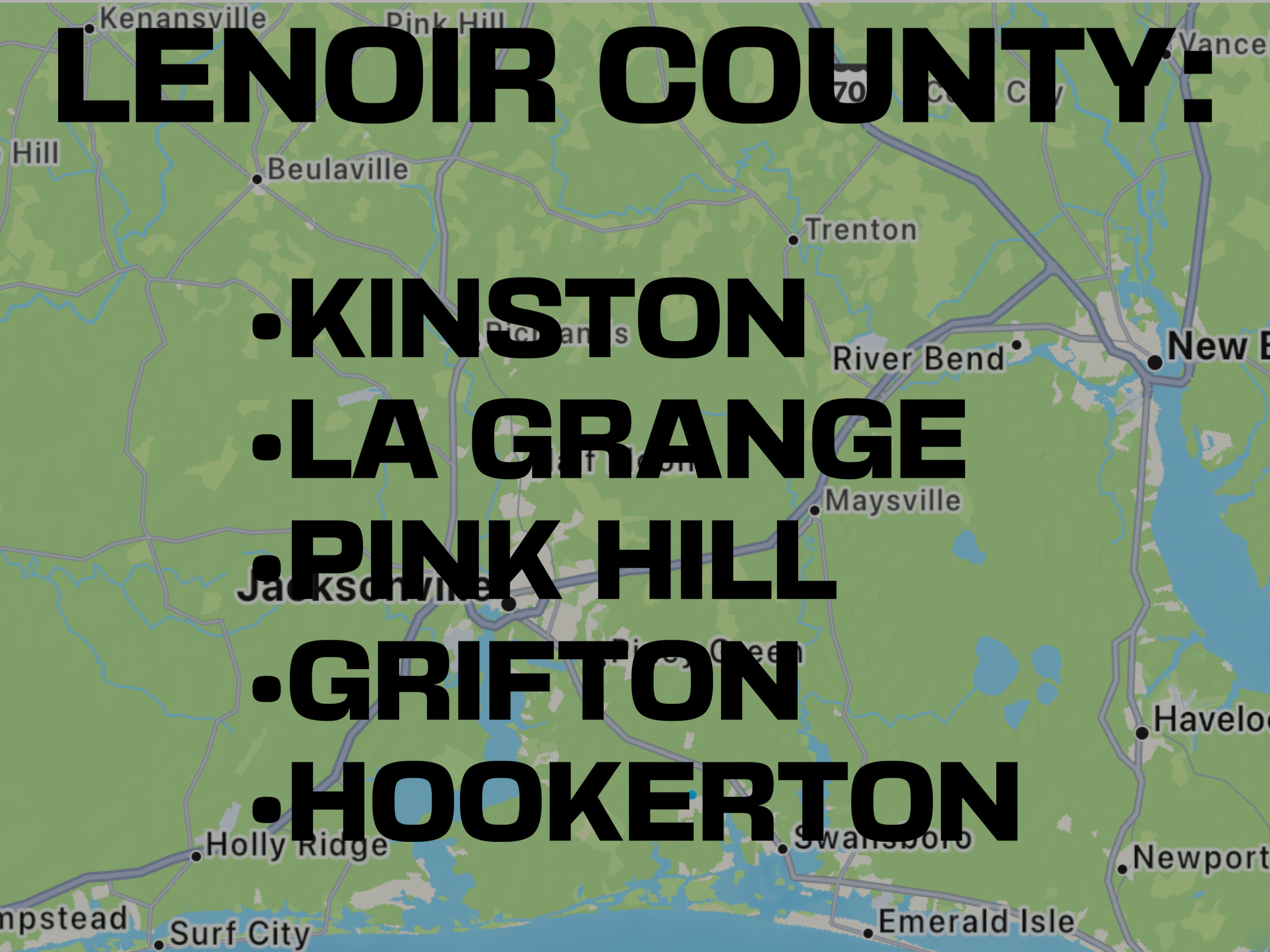 Carolina EartHWerx serves Lenoir county North Carolina which consists of kinston, la grange, pink hill, Grifton, and hookerton.