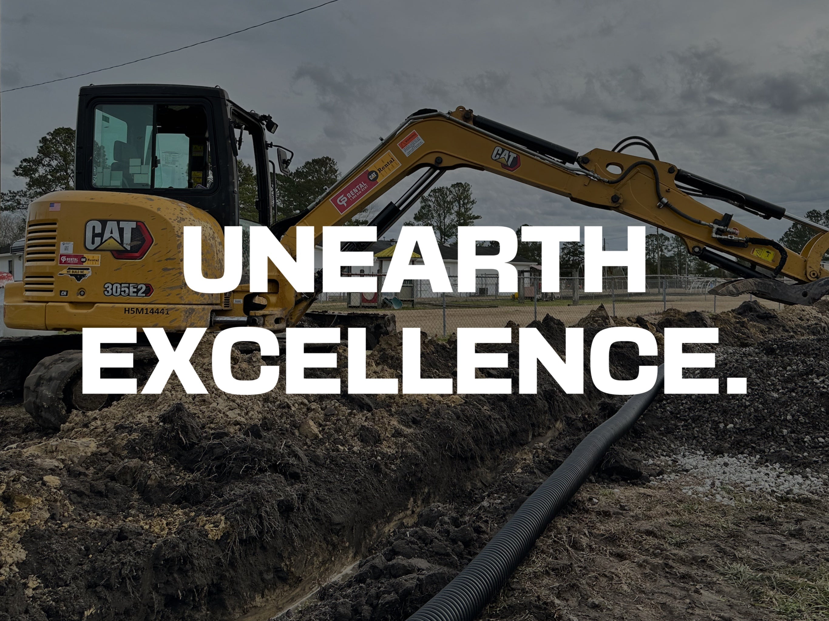 Unearth excellence with Carolina EarthWerx. Expert excavation, grading, drainage, and land clearing services in eastern North Carolina.